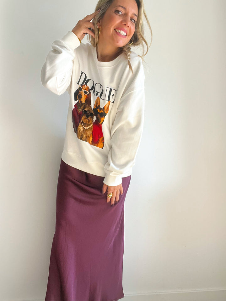 Falda Raso Burgundy