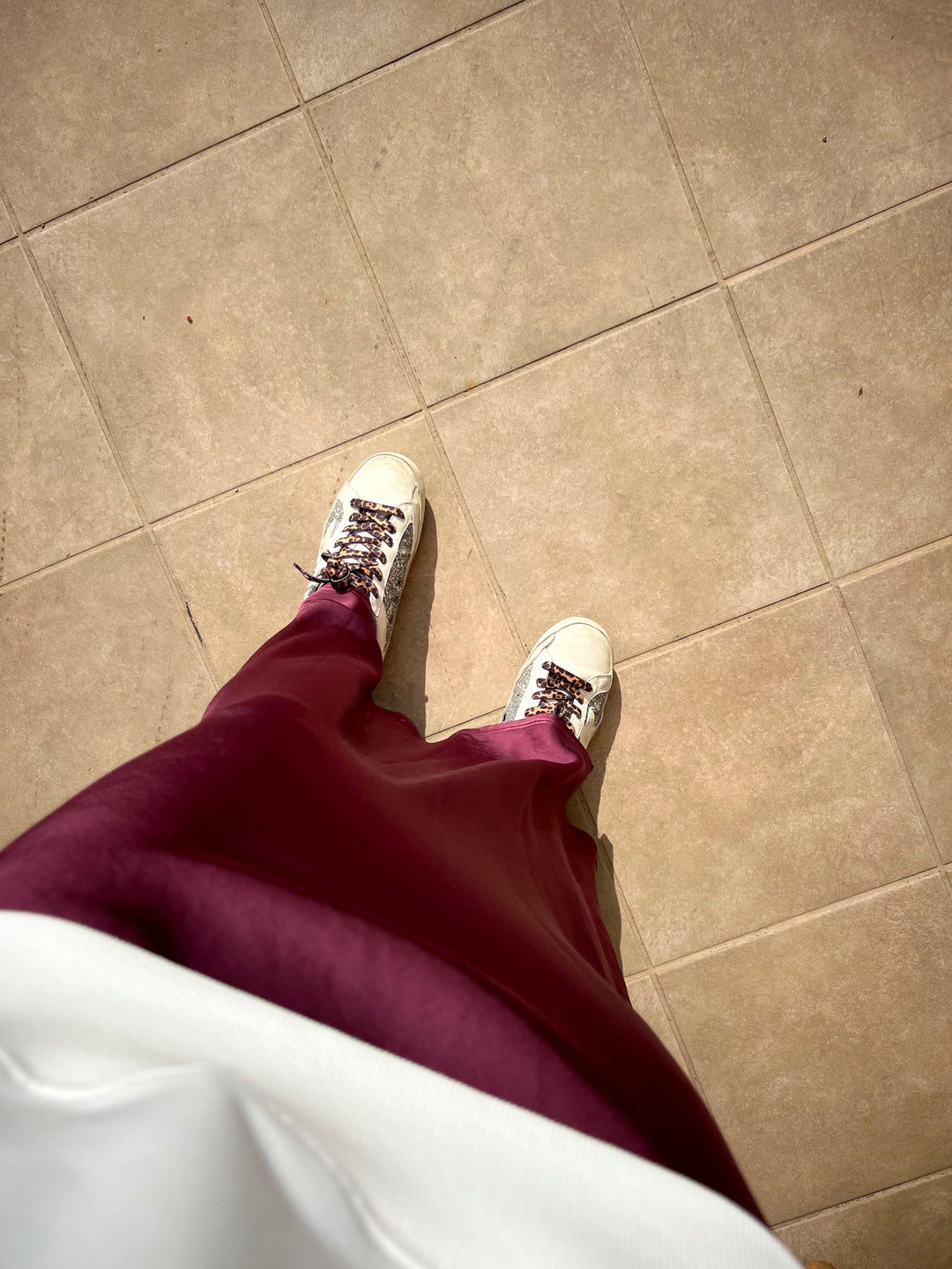 Falda Raso Burgundy