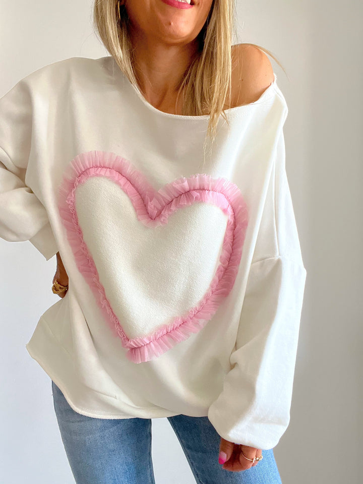 Sudadera Cuore White