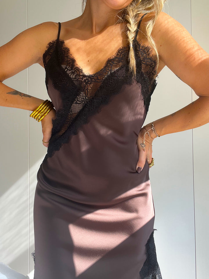 Vestido Lencero Chocolate
