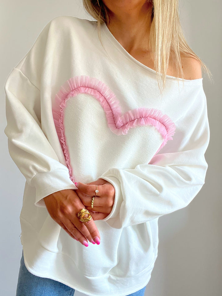 Sudadera Cuore White