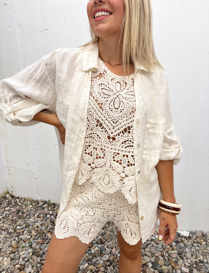 Blusa Lino Beige