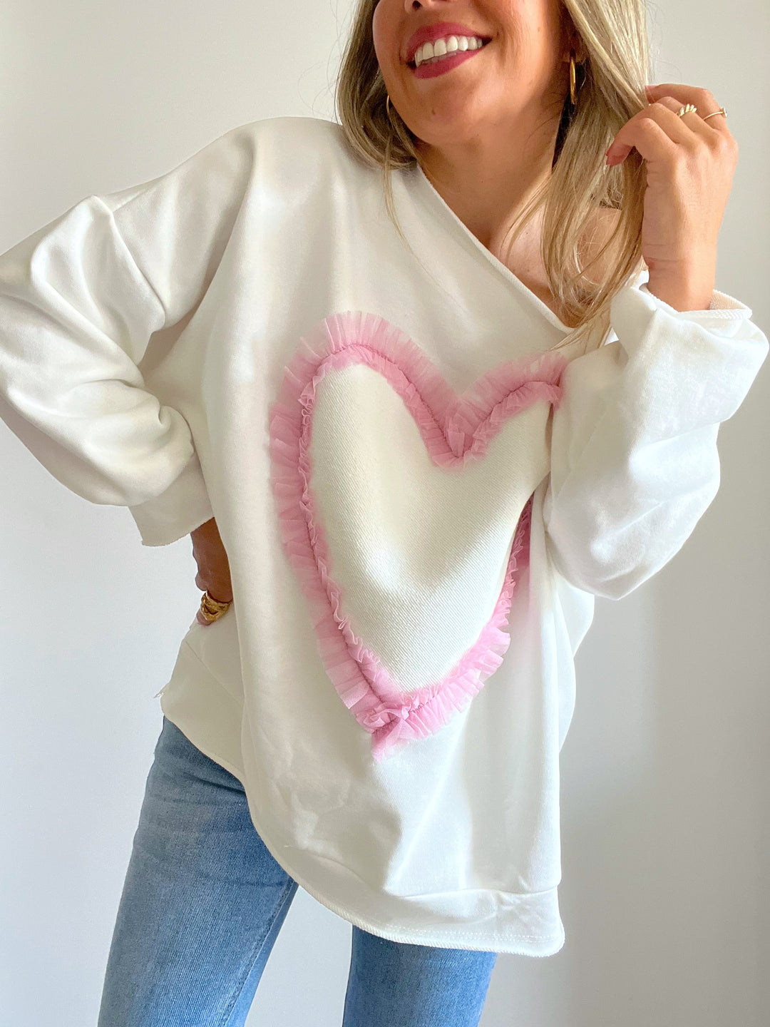 Sudadera Cuore White