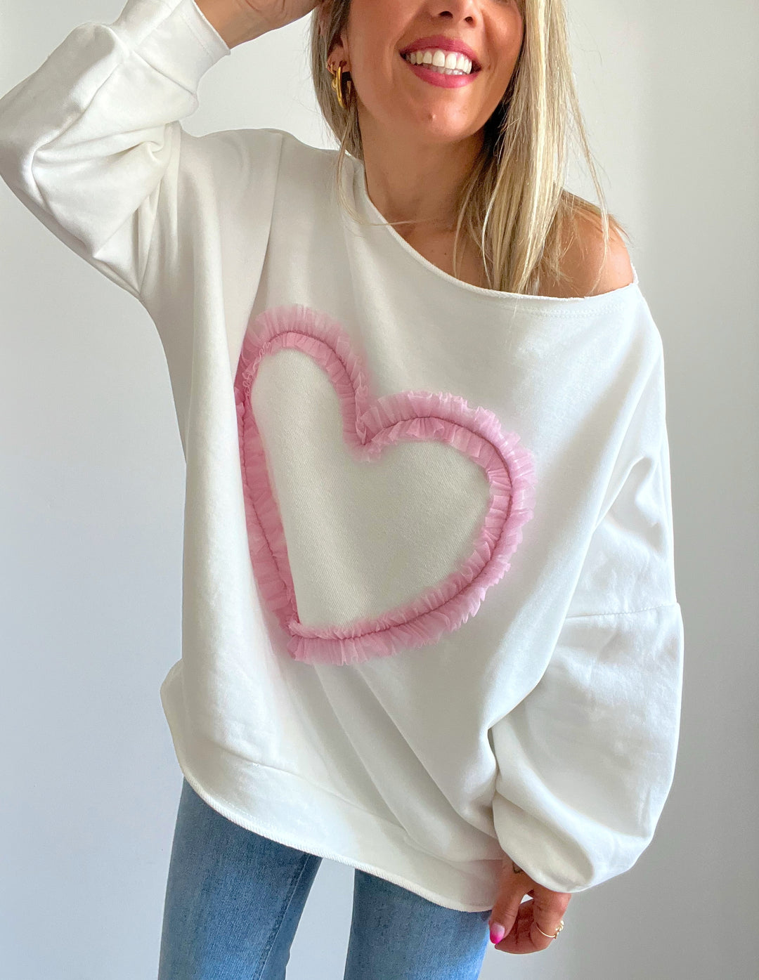 Sudadera Cuore White
