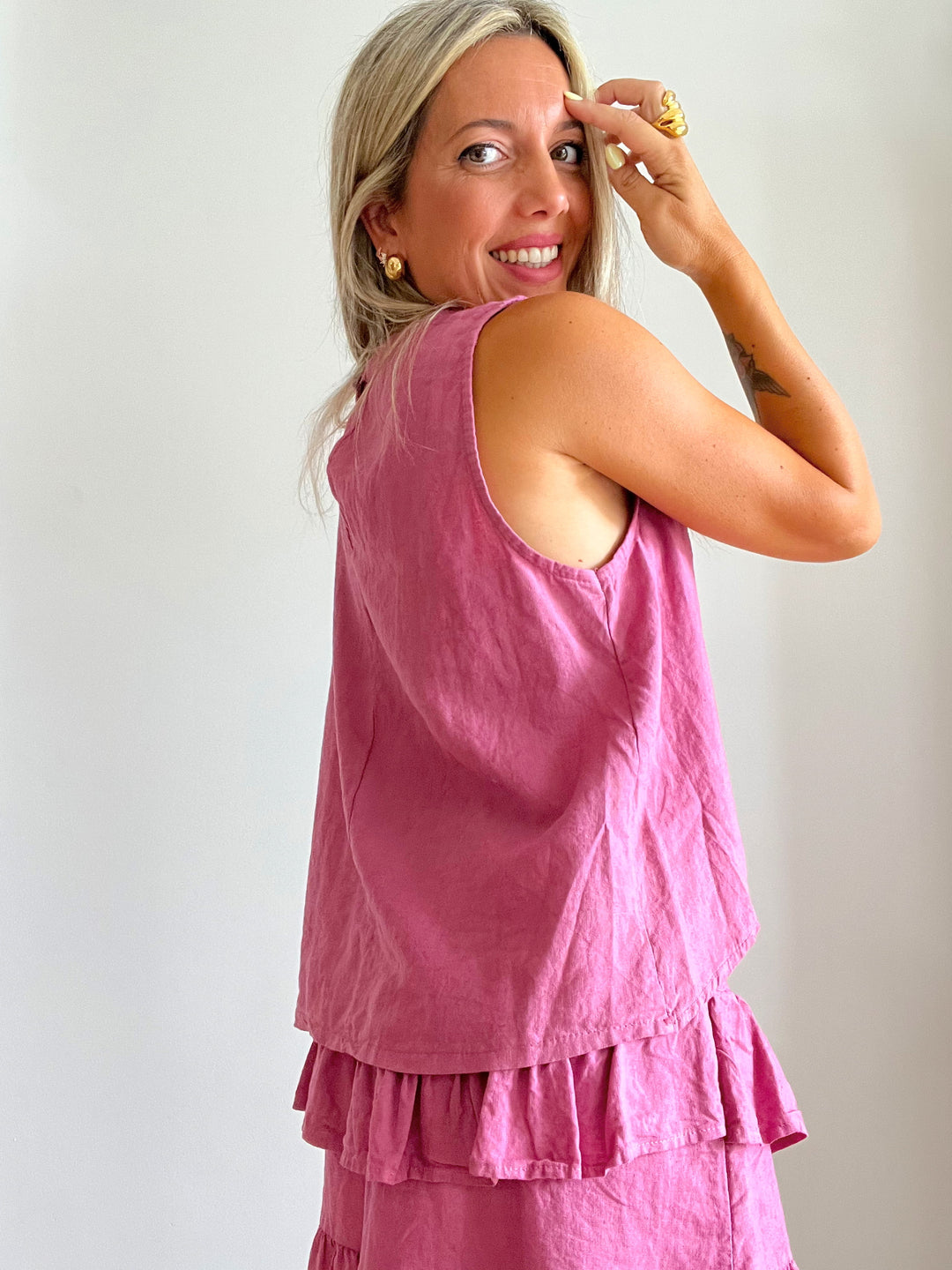 Top Lino Camelia
