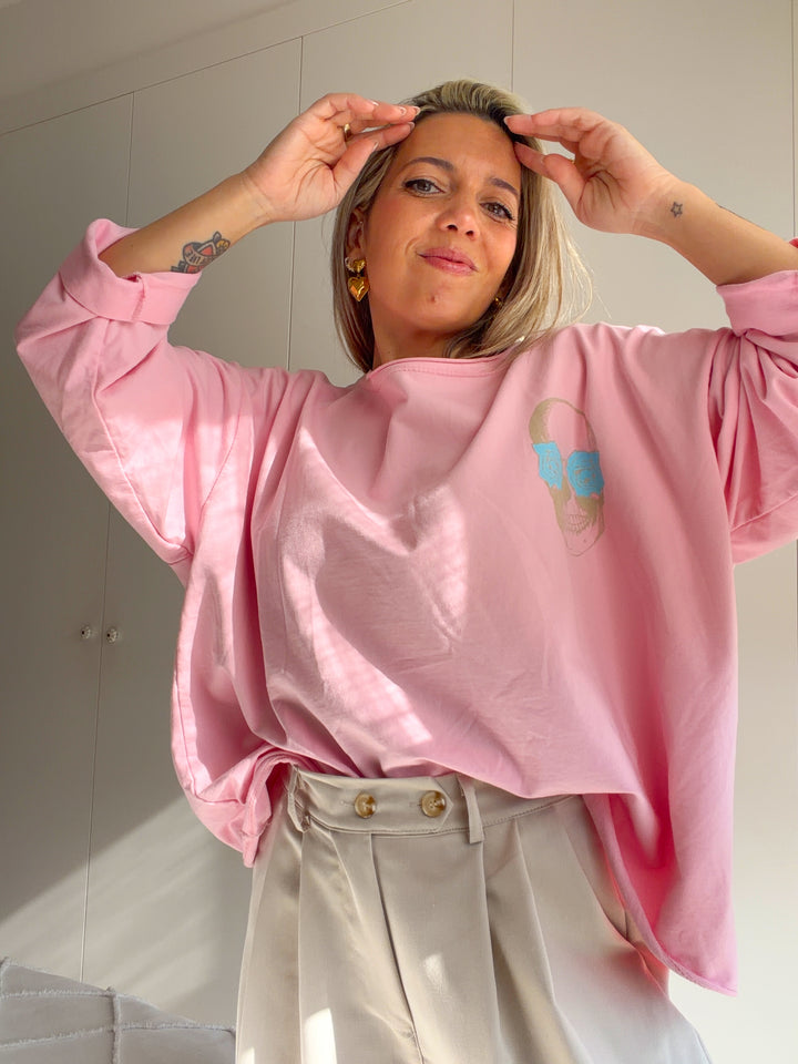 Camiseta ‘Boho Skull Pink’