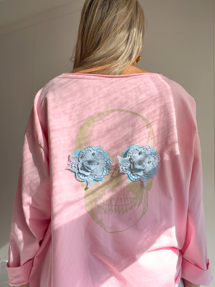 Camiseta ‘Boho Skull Pink’