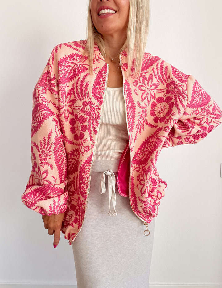 Bomber Flores Boho